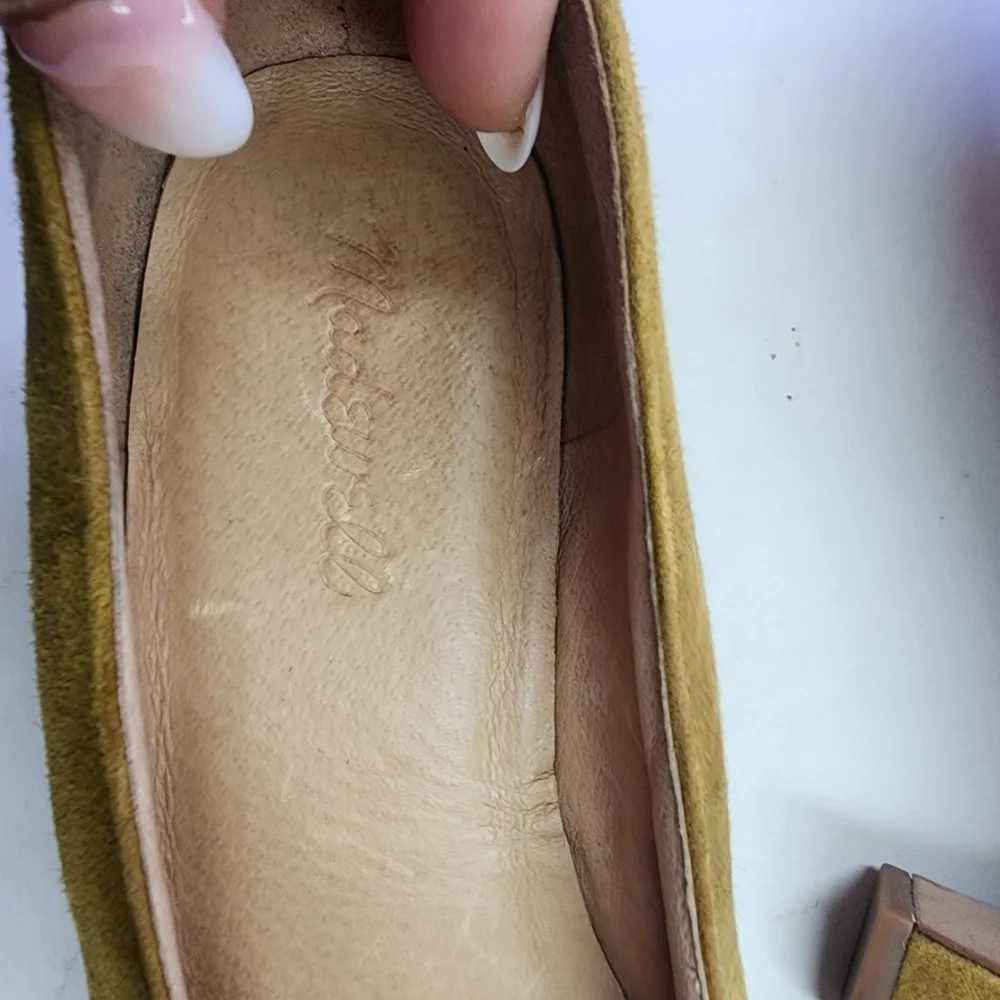 Madewell Women's Suede Heels in Mustard size‎ 10